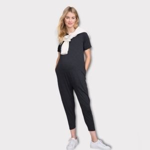 Hatch Maternity The Walkabout Jumper Jumpsuit Charcoal Size 4 (XL at Hatch)